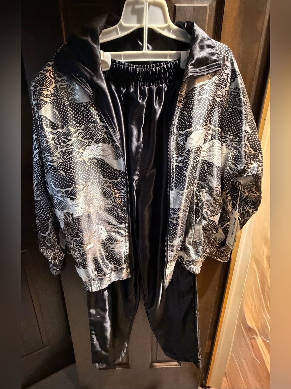 NWT VTG 80s Reversible Metallic Bomber Tracksuit S